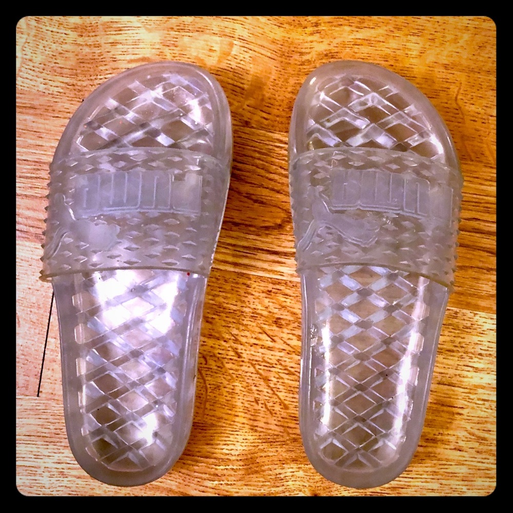 Puma fenty clear jelly slides